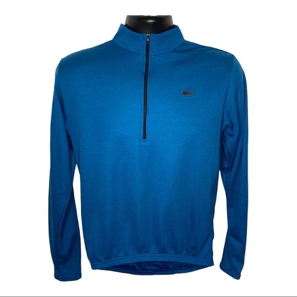 REI Bicycle 1/4 Zip Front And Back Zip Pocket Sz M - Picture 1 of 7